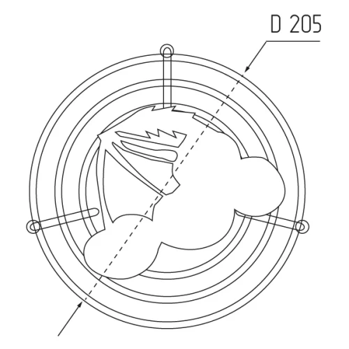 Подставка под горячее CWJ236E ALBA 205х17мм Вишня""