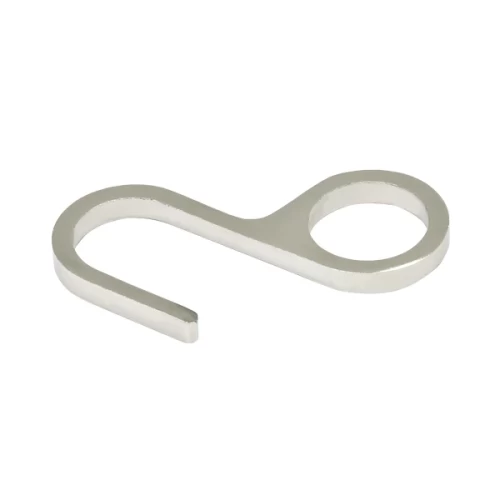 Крючок для рейлинга одинарный,  хром, гальваника