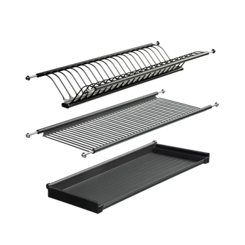 Посудосушитель 600 мм 565х280х65мм, нержавеющая сталь черный (комплект)