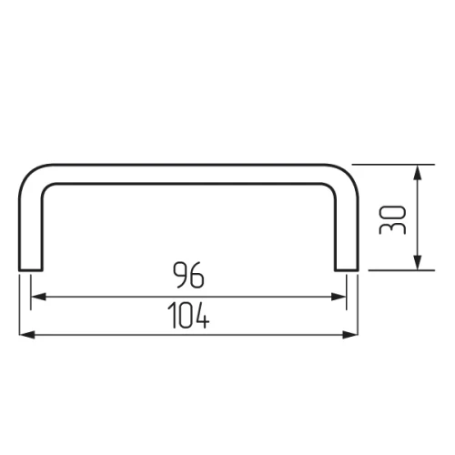 Ручка-скоба H94-96, бронза полированная