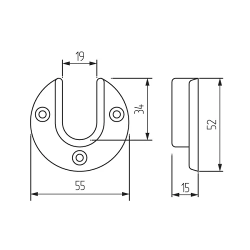 Штангодержатель белый
