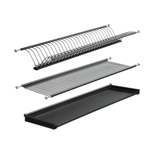 Посудосушитель 800 мм 765х280х65мм, нержавеющая сталь черный (комплект)