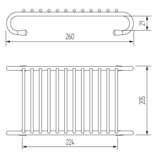 Подставка под горячее CWJ303E ALBA 260х200х40мм