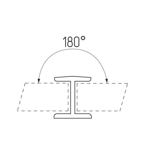 Соединение цоколя 180°, 100мм, пластик, алюминий шлифованный