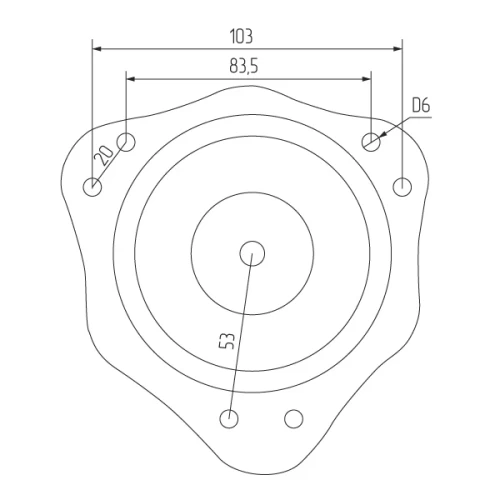 Ножка для стола 60х710 хром