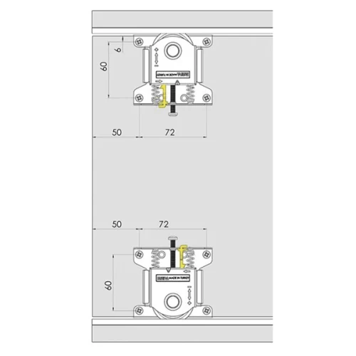 РКМ 70 Ролик с фиксатором Mepa