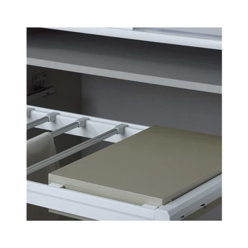 Выдвижная вешалка для брюк с деревянным отделением Unihopper в базу 900мм с доводчиком clip-on Moka