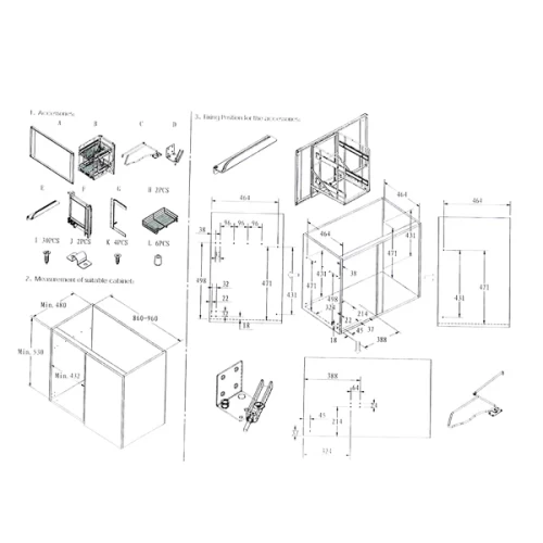 Волшебный уголок PTJ017НA5 ALBA (860-960)х480х560мм левый с доводчиком