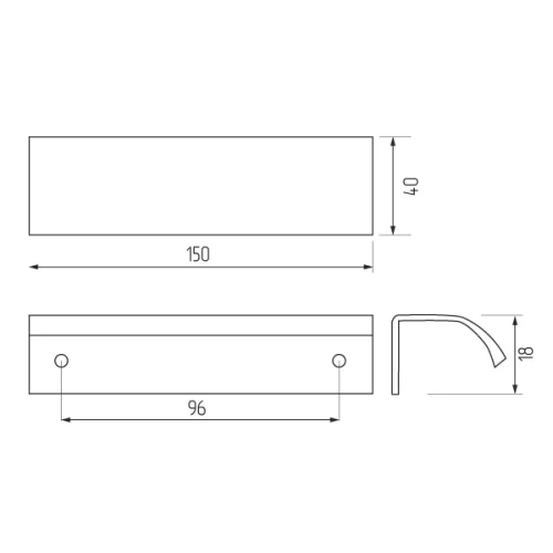 Ручка-скоба H60-96/150, черный