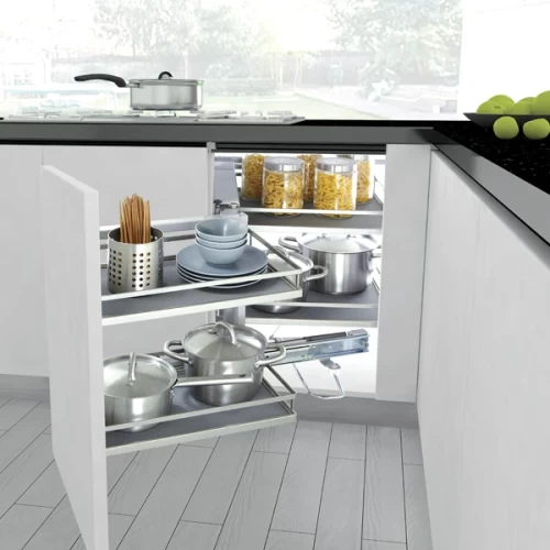 Волшебный уголок UNIHOPPER 2 уровня  в базу 900мм, левый, плоский прут, с доводчиком