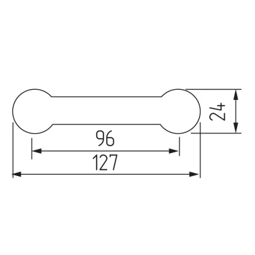 Ручка-скоба H99-96, белая пластик