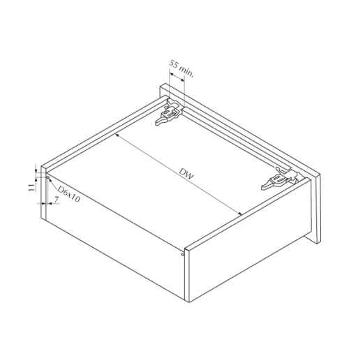 Направляющие для ящика Unihopper Magic Box, 450мм (комплект)
