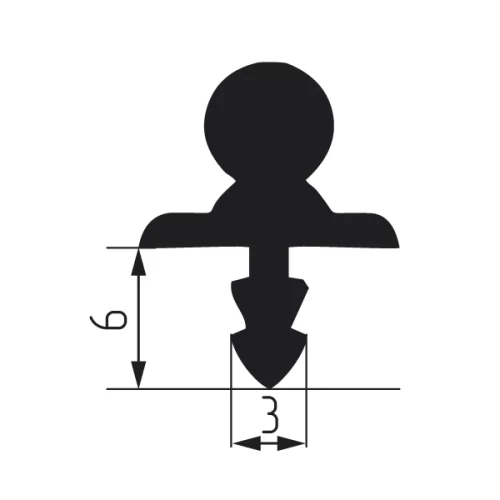 Направляющая нижняя однополозная для SKM-30, AL30-3м (1312-3м)