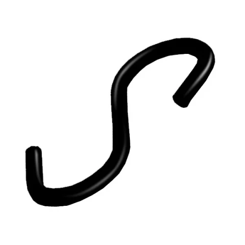 Крючок для рейлинга одинарный,  мат черный
