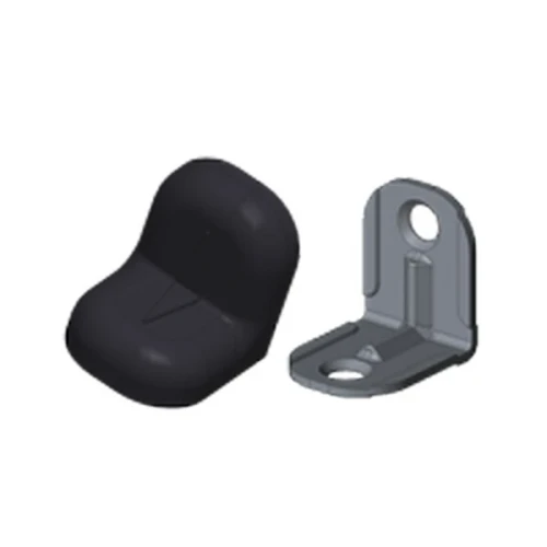 Уголок крепежный черный с пластиковой крышкой (2)