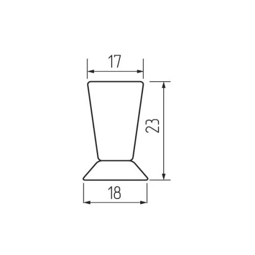 Ручка-кнопка  H33, хром d=17 мм