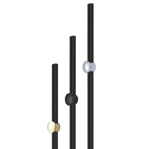 Ручка-скоба H77-1000, чёрная с кнопкой золото