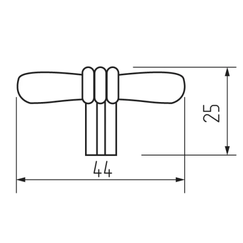 Ручка-кнопка  R31, серебро золотая патина