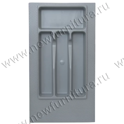 Лоток для столовых приборов в базу 300-350мм (265х485х45мм), металлик