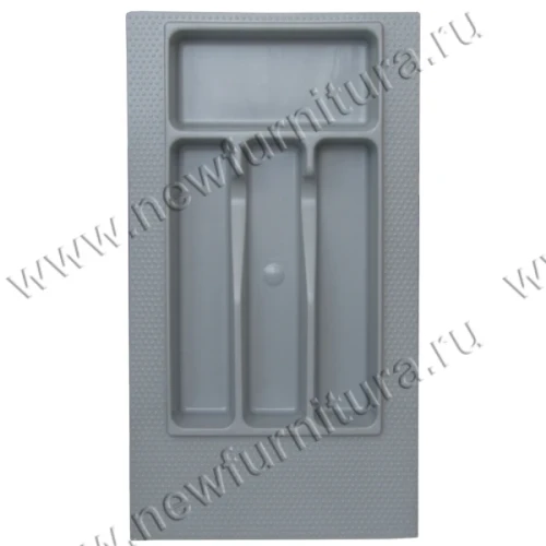 Лоток для столовых приборов в базу 300-350мм (265х485х45мм), металлик