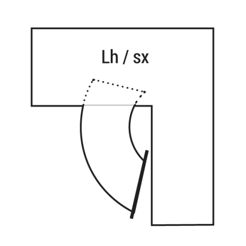 Механизм угловой TWISTER с деревянным дном, цвет ORION левый Compagnucci