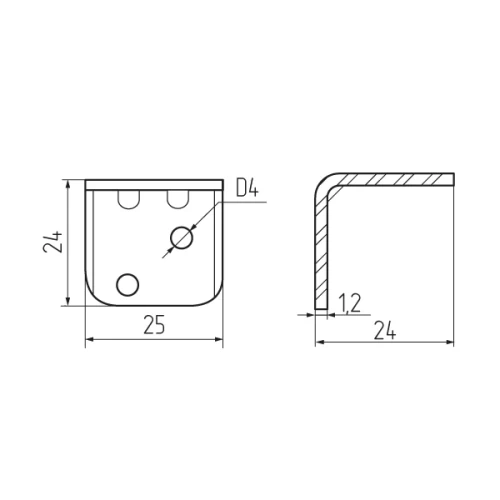 Уголок крепежный ясень с пластиковой крышкой (11) тип 2