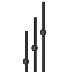 Ручка-скоба H77-1000, чёрная с кнопкой черной