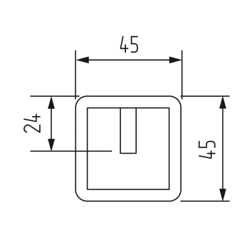 Ручка-кнопка R48, хром