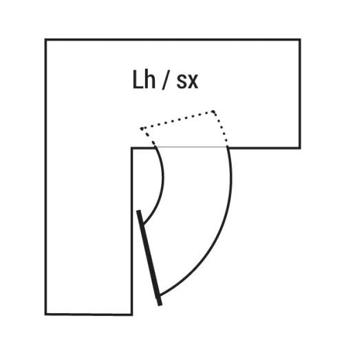 Механизм угловой TWISTER с деревянным дном, цвет ORION правый Compagnucci