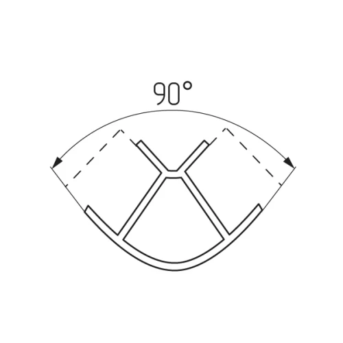 Соединение цоколя 90°(внешнее) 100мм, пластик, вишня