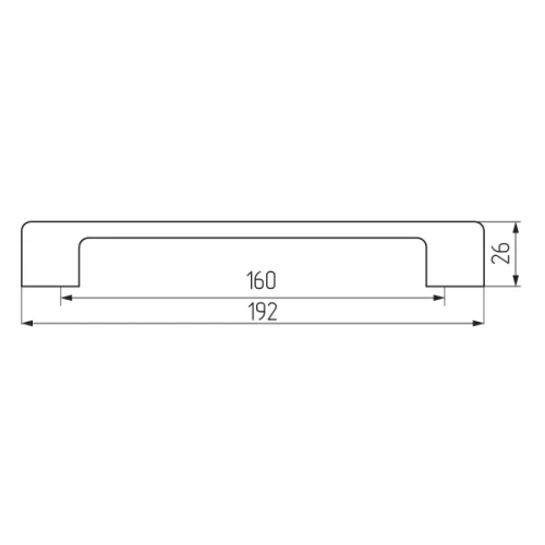 Ручка-скоба В63-160, черный (АЛЮМИНИЙ)