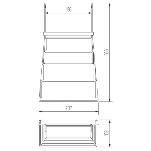 Полка для крышек CWJ204A.2 ALBA 210х110х370мм