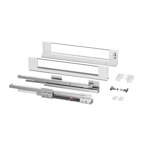 Комплект выдвижного ящика Tango Slim 84x500мм Со стеклом белый
