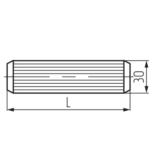 Шкант 8х30мм с насечкой, (тип 3)