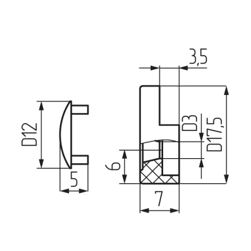 Зеркалодержатель пластмассовый 4мм белый