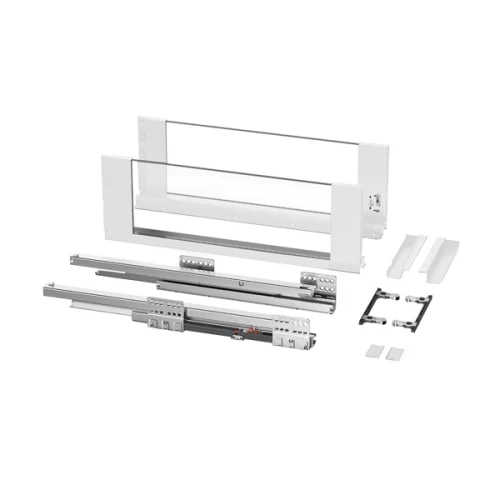 Комплект выдвижного ящика Tango Slim 199x500мм Со стеклом белый