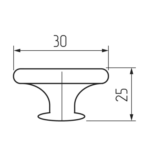 Ручка-кнопка H27, античная бронза