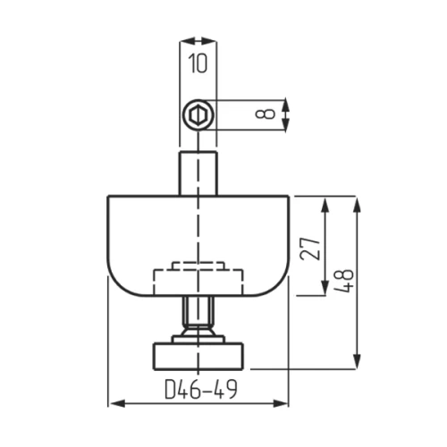 Опоры регулируемые ОШ-50х27 черная