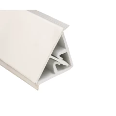 Плинтус кухонный алюминиевый белый 2,4 м.