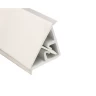 Плинтус кухонный алюминиевый белый  2,4 м.