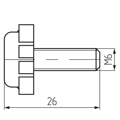 Подпятник регулируемый М6