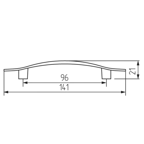 Ручка-скоба K6213E, 96мм, матовый хром