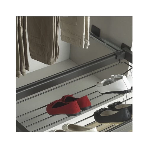 Выдвижная полка для обуви Unihopper в базу 600мм, с доводчиком, clip-on, Moka