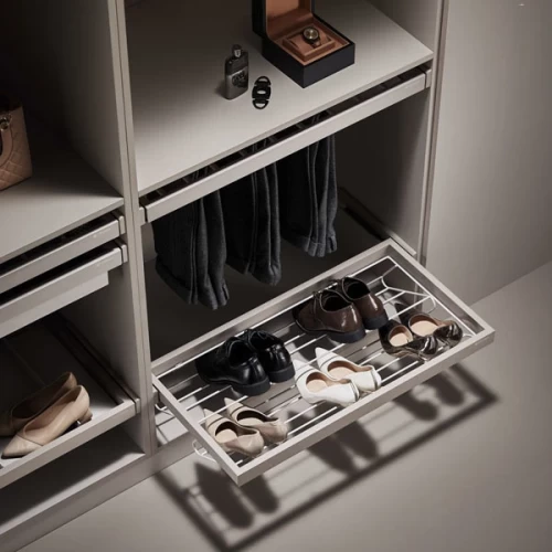 Выдвижная полка для обуви Unihopper в базу 800мм с доводчиком clip-on COKA