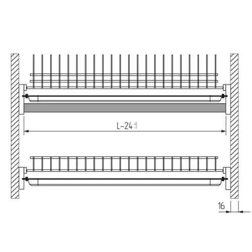 Посудосушитель Variant-3 400 мм 368х280х75(35)мм (комплект)