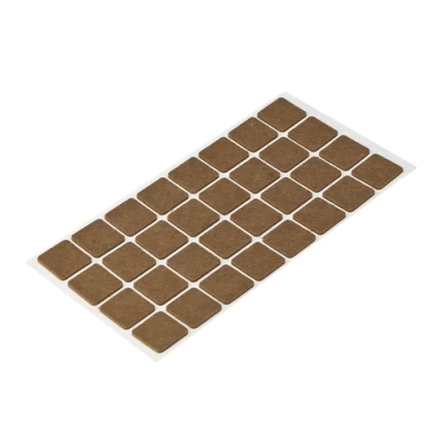 Подпятник войлочный 2х2 cм (40шт) самоклеящийся, цвет коричневый, Турция