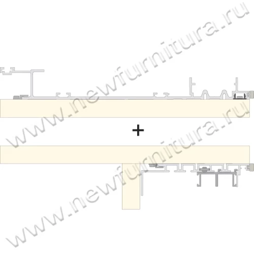 Направляющий профиль 3000 MIXAL ONLINE Италия  (комплект верх+низ )