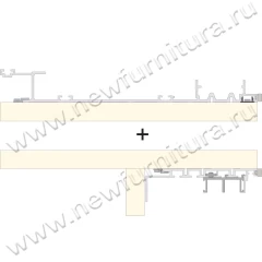 Направляющий профиль 3000 MIXAL ONLINE Италия (комплект верх+низ )