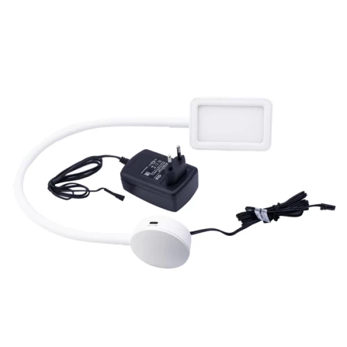 Св-к для кров., 12В,4000К, LED 5Вт, бел,  450Лм, димм,USB A+C, 610мм, пров.1,5м, (19.143.39.243)