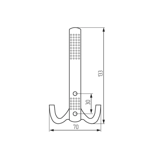 Крючок H5531E AL 3-х рожковый, матовый хром
